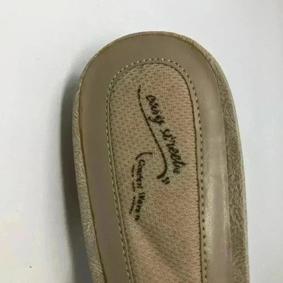 Easy Street Tan Heel Strap 11ww Floral Sandal - Picture 8 of 9